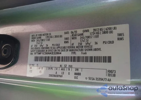 2022 Ford F-150 Xl from USA, damaged, VIN 1FTMF1C56NKE22864